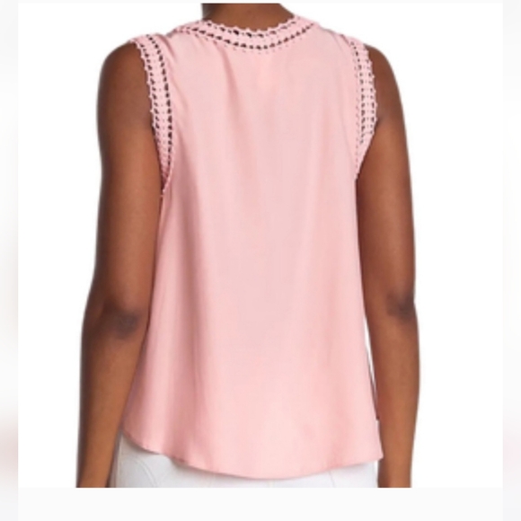 Cinq à Sept Ellina Lace Trim Silk Tank Top - Picture 2 of 5